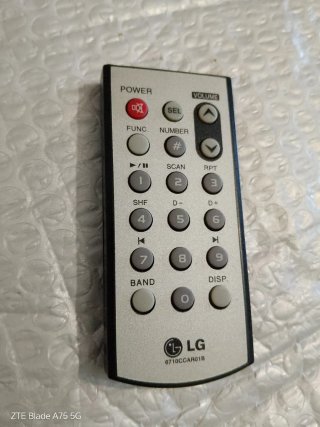 Mando a distancia LG para Auto radio de coches.