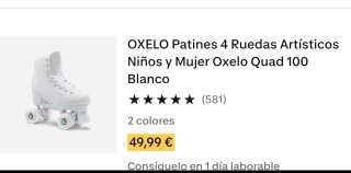Patines Oxelo Blancos Talla 30-31