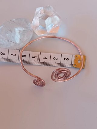 Conjunto artesanía puro cobre de pulsera y anillo