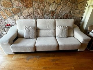 Sofá 3 plazas tela beige