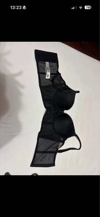 Top corto brillantinato nero Coppa 3B