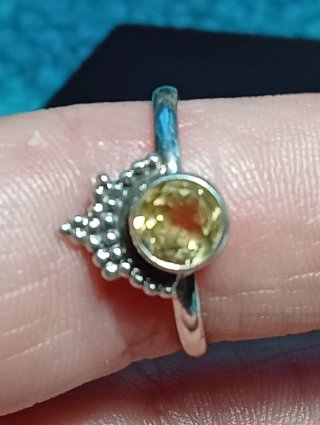Anillo Plata Ley Citrino