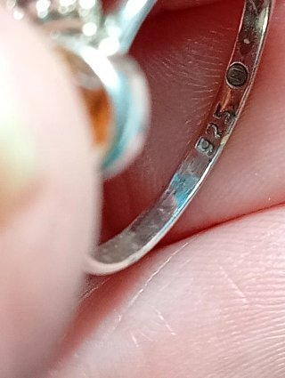 Anillo Plata Ley Citrino