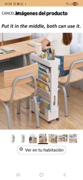 Organizador de plástico blanco 4 niveles