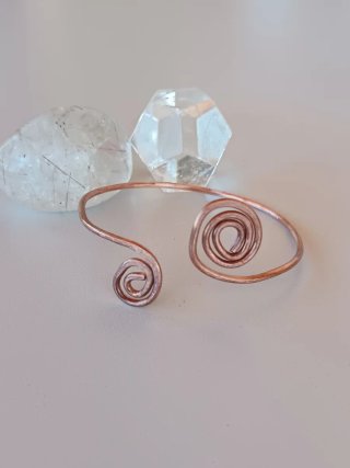 Pulsera ajustable puro cobre espiral