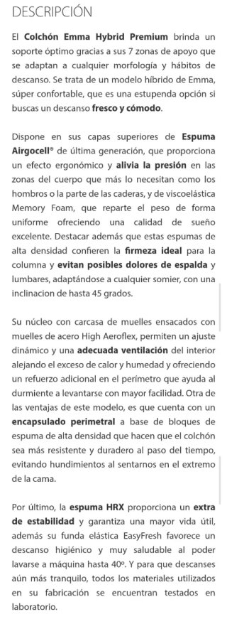 Colchón Emma