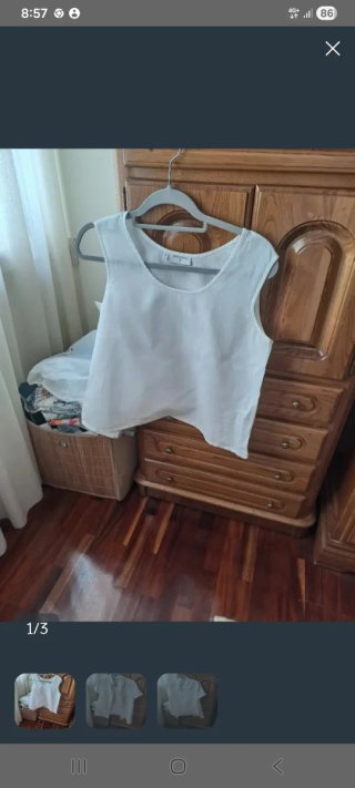 Camisa de lino blanca talla 42