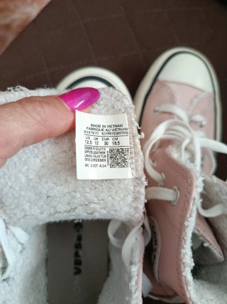 Converse niña rosa forradas