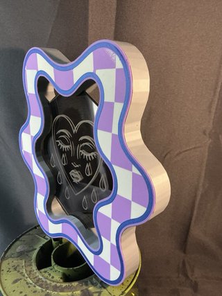 Espejo Corazón Grabado Marco Personalizado