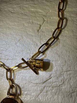Collar Lola Casademunt Corazón Candado Dorado