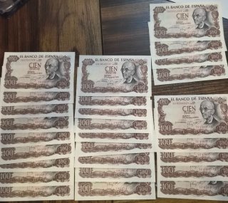 Lote 27 Billetes 100 Pesetas 1970 España