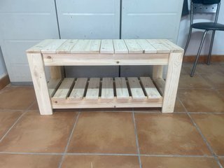 BANCO ZAPATERO DE MADERA