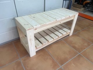 BANCO ZAPATERO DE MADERA