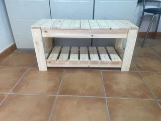 BANCO ZAPATERO DE MADERA