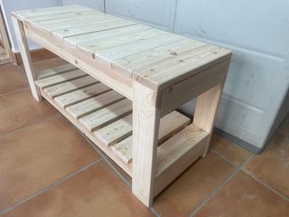 BANCO ZAPATERO DE MADERA