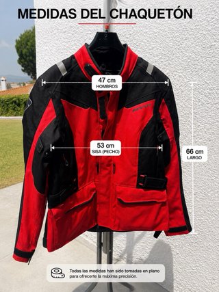 Chaqueta Moto Roja y Negra Mujer