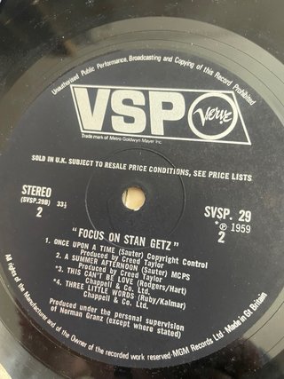 Vinilo Jazz Stan Getz – Focus On Stan Getz