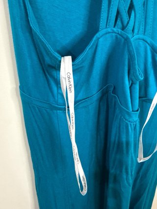 Vestido largo Calvin Klein azul