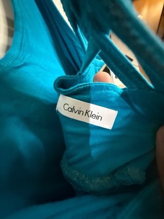 Vestido largo Calvin Klein azul