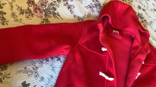 Abrigo rojo mujer