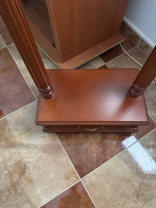 Galán de noche madera con cajón