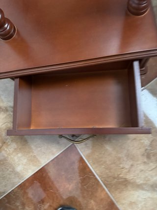 Galán de noche madera con cajón