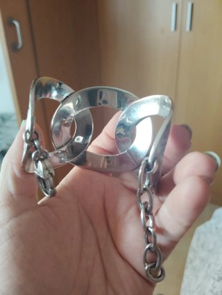 Pulsera DKNY plateada ajustable