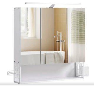 Mueble Baño Vasagle Blanco Espejo