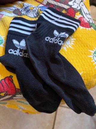 Calzini Adidas Donna Neri con Strisce Bianche