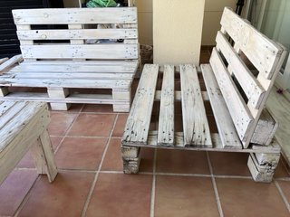Conjunto Sofá y Mesa Palets Jardín