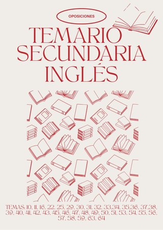 Oposiciones - Temario Secundaria Inglés
