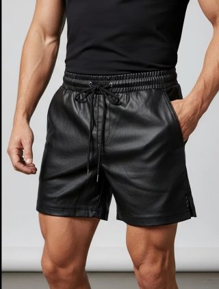 Pantalón corto cuero S