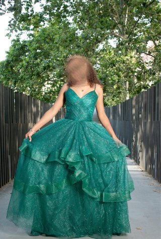 Vestido de XV Años Verde Brillante