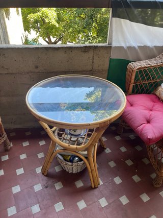 Mesa y 2 Sillas Ratán