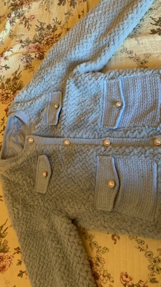 Cazadora mujer azul/gris