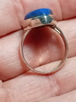 Anillo Plata Ley Lapizlazuli Lágrima