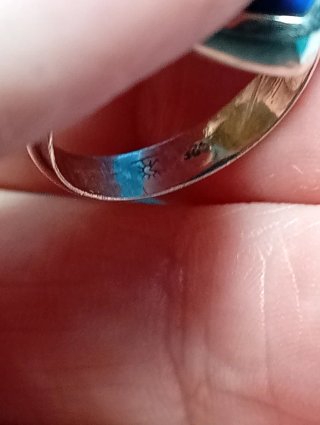Anillo Plata Ley Lapizlazuli Lágrima
