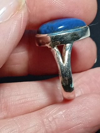 Anillo Plata Ley Lapizlazuli Lágrima