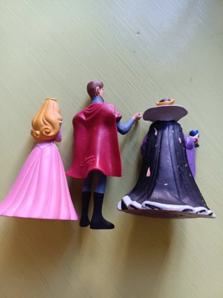 Figuras Disney: Aurora, Príncipe y Maléfica