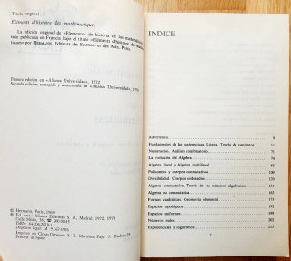 Elementos de historia de las matemáticas