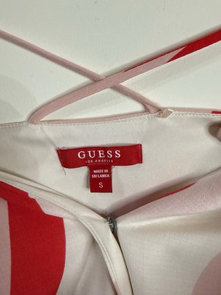 Vestido Guess Rayas Rosas y Rojas