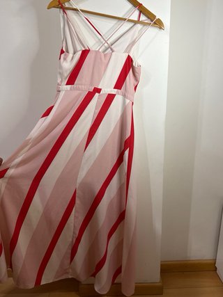 Vestido Guess Rayas Rosas y Rojas