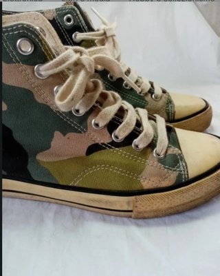 Scarpe tela alte camouflage estive