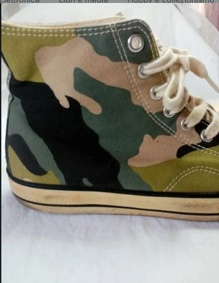Scarpe tela alte camouflage estive