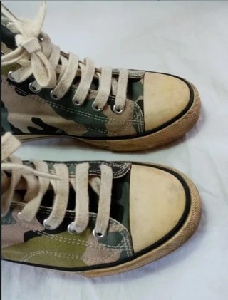 Scarpe tela alte camouflage estive