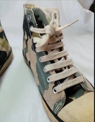 Scarpe tela alte camouflage estive
