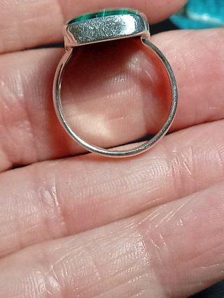Anillo Plata Ley Malaquita