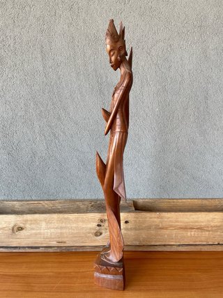 Scultura Balinese vintage Legno Intagliato a mano