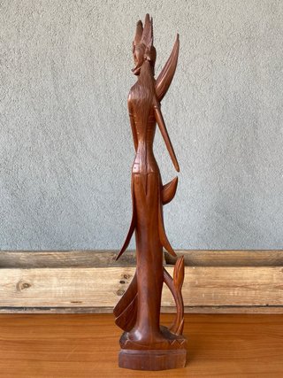 Scultura Balinese vintage Legno Intagliato a mano