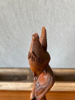 Scultura Balinese vintage Legno Intagliato a mano